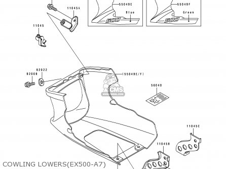 COWLING LOWERS(EX500-A7) - EX500A7 1993 USA CALIFORNIA CANADA