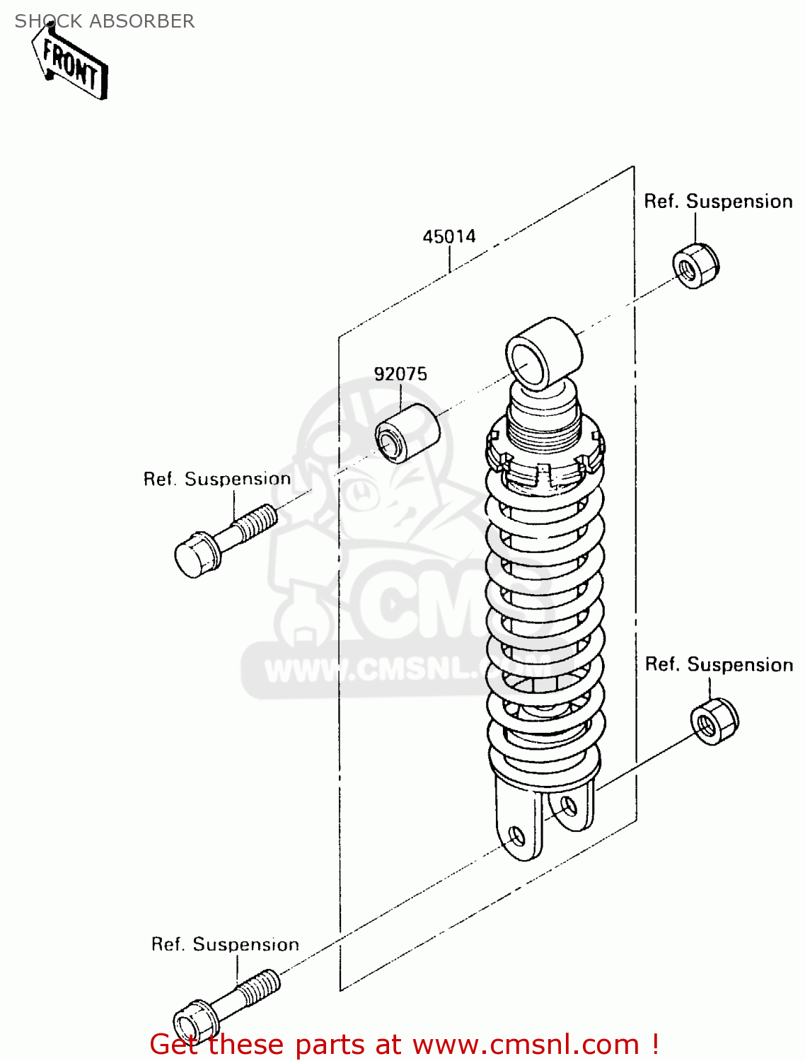 SHOCK ABSORBER EX500B1 1988 EUROPE FR GR IT NR ST