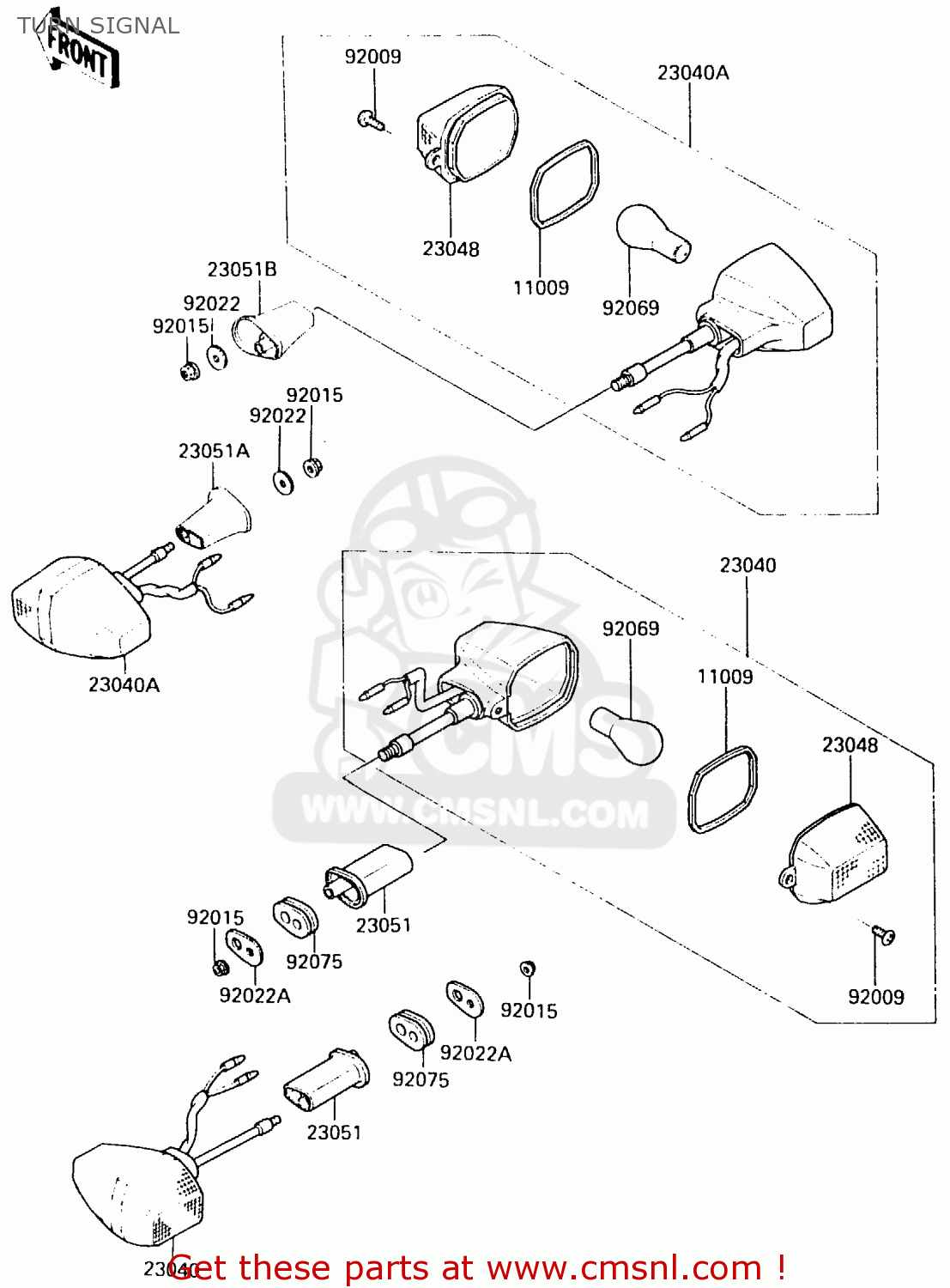 TURN SIGNAL EX500B1 1988 EUROPE FR GR IT NR ST