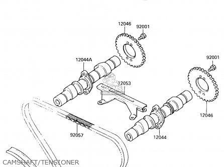 CAMSHAFT/TENSIONER - EX500B1 1988 EUROPE FR GR IT NR ST