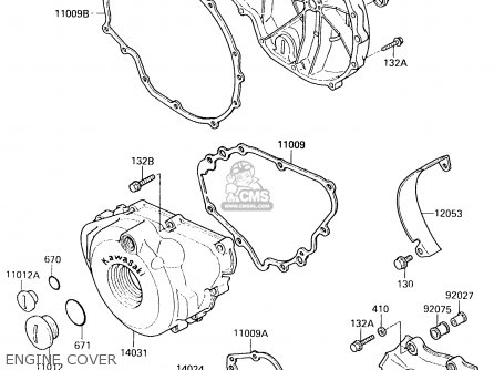 ENGINE COVER - EX500B1 1988 EUROPE FR GR IT NR ST