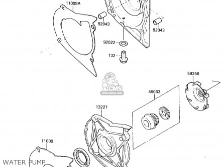 WATER PUMP - EX500B1 1988 EUROPE FR GR IT NR ST