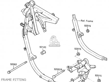 FRAME FITTING - EX500B1 1988 EUROPE FR GR IT NR ST