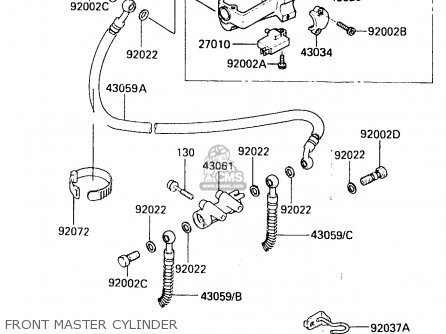 FRONT MASTER CYLINDER - EX500B1 1988 EUROPE FR GR IT NR ST
