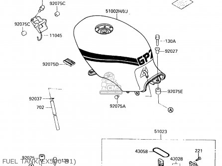 FUEL TANK(EX500-B1) - EX500B1 1988 EUROPE FR GR IT NR ST