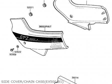 SIDE COVER/CHAIN CASE(EX500-B1) - EX500B1 1988 EUROPE FR GR IT NR ST