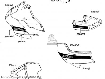 DECAL(EBONY)(EX500-B1) - EX500B1 1988 EUROPE FR GR IT NR ST