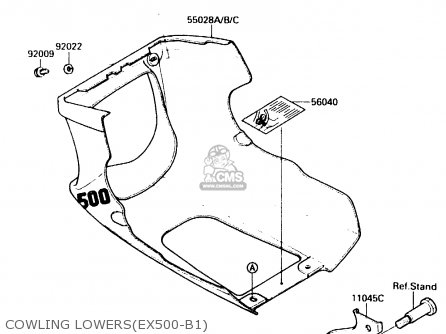 COWLING LOWERS(EX500-B1) - EX500B1 1988 EUROPE FR GR IT NR ST
