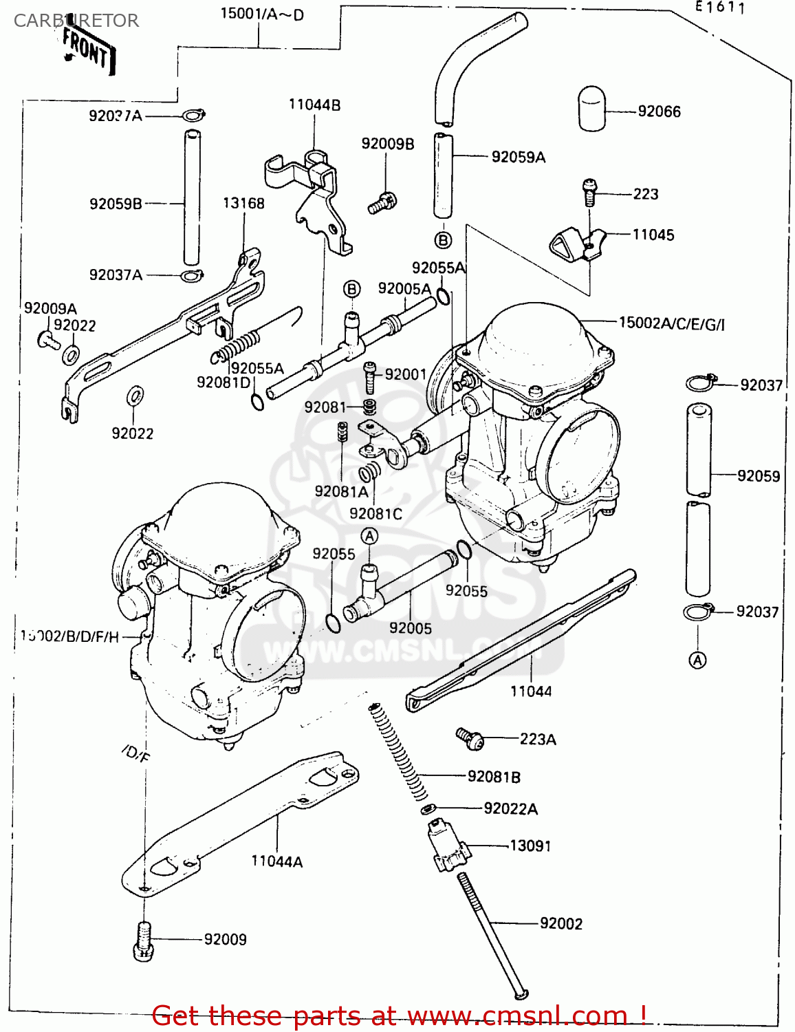 CARBURETOR EX500B2 1989 EUROPE FR GR IT NR ST