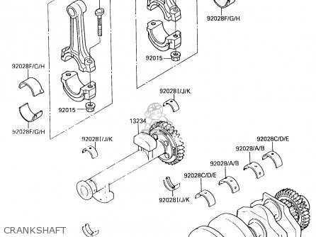 CRANKSHAFT - EX500B2 1989 EUROPE FR GR IT NR ST