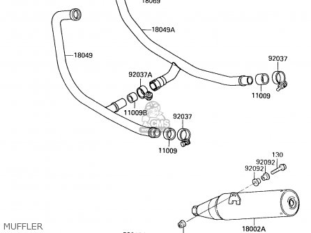 MUFFLER - EX500B2 1989 EUROPE FR GR IT NR ST