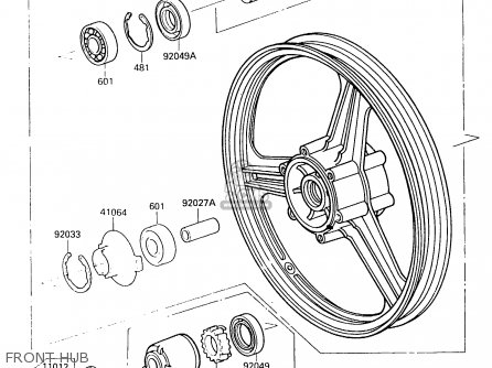 FRONT HUB - EX500B2 1989 EUROPE FR GR IT NR ST