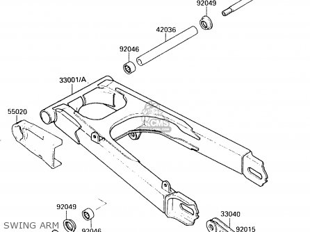 SWING ARM - EX500B2 1989 EUROPE FR GR IT NR ST