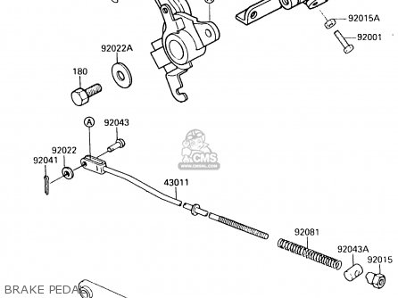 BRAKE PEDAL - EX500B2 1989 EUROPE FR GR IT NR ST