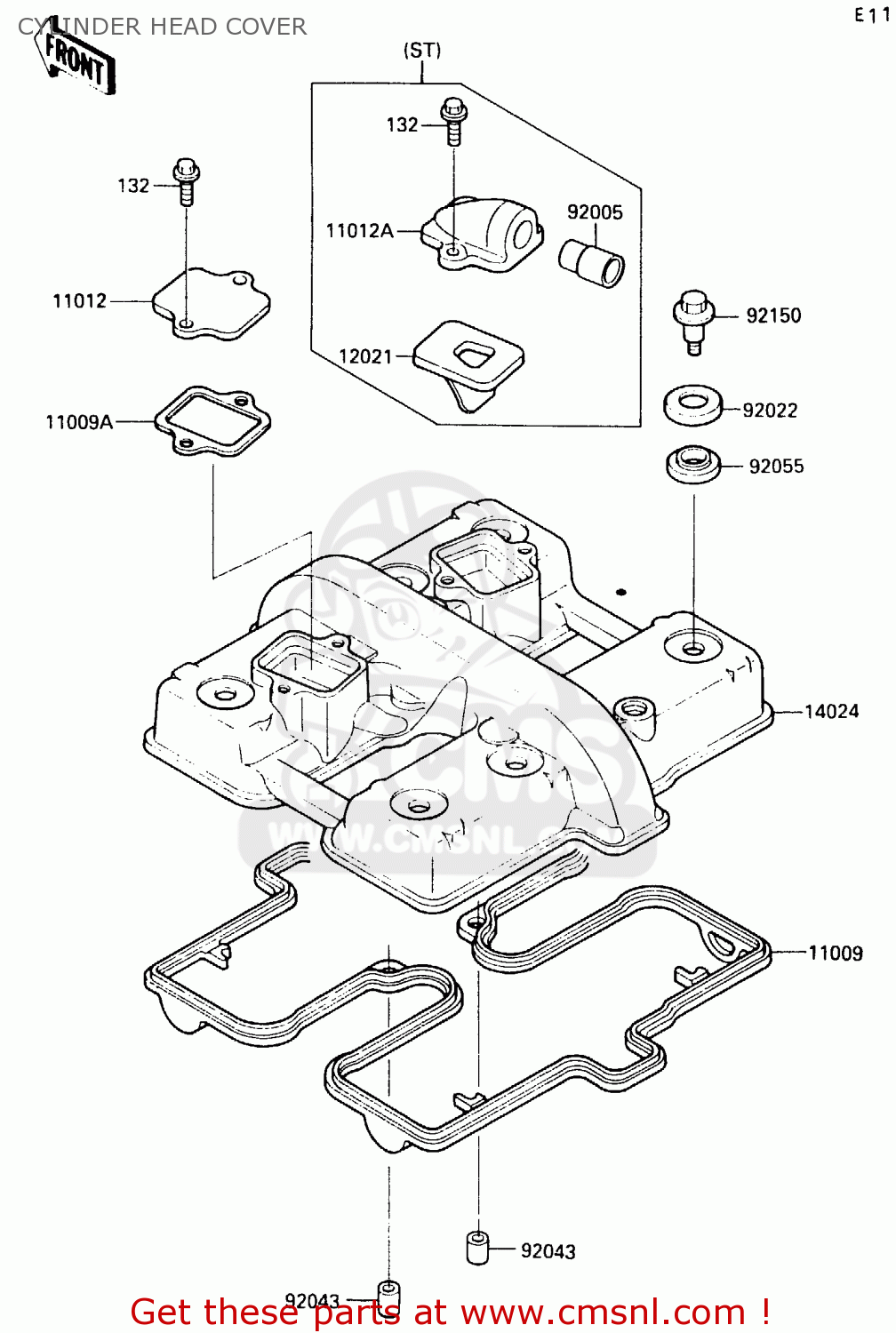 CYLINDER HEAD COVER EX500B3 1990 EUROPE FR GR IT NR SP