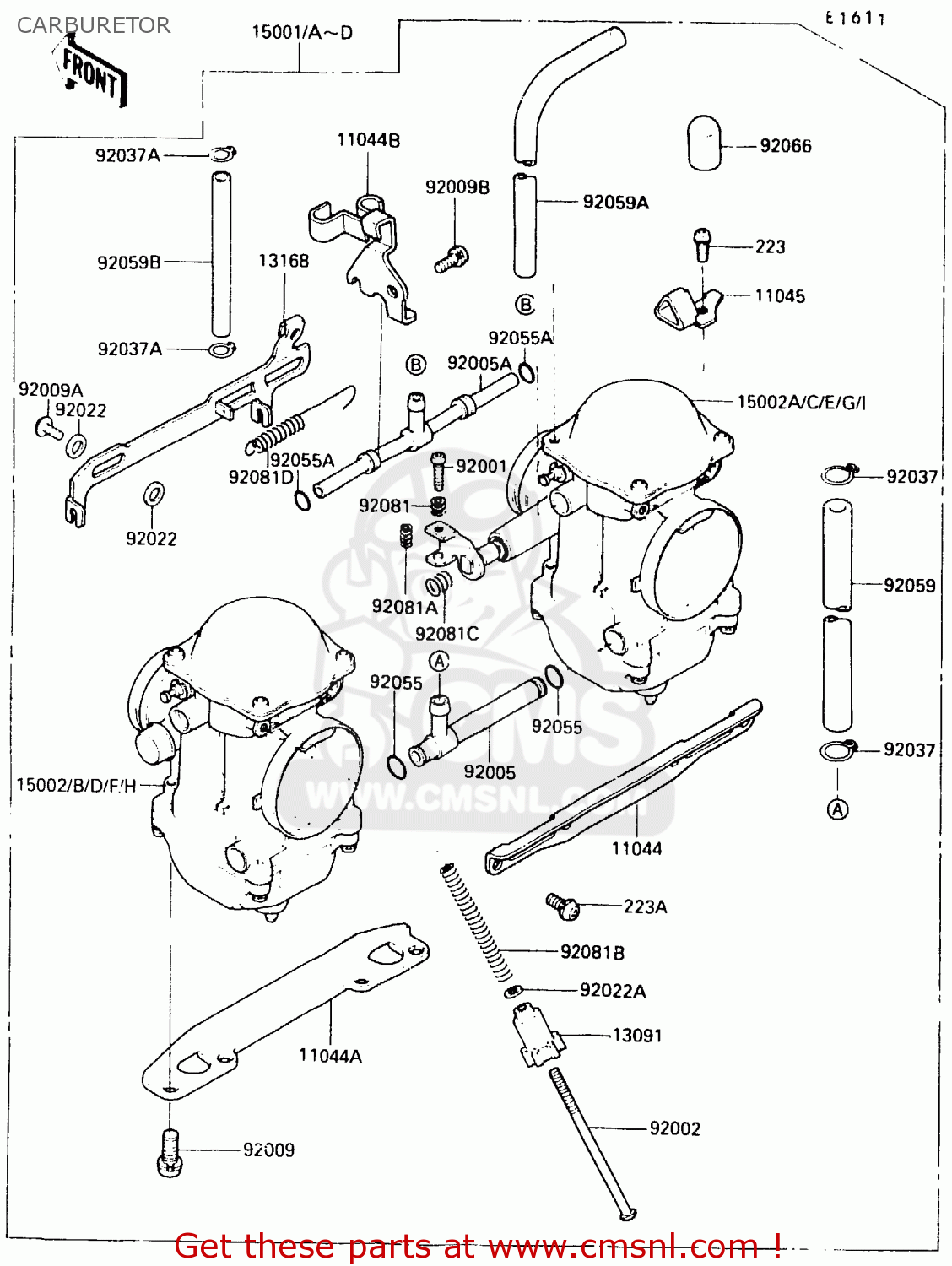 CARBURETOR EX500B3 1990 EUROPE FR GR IT NR SP