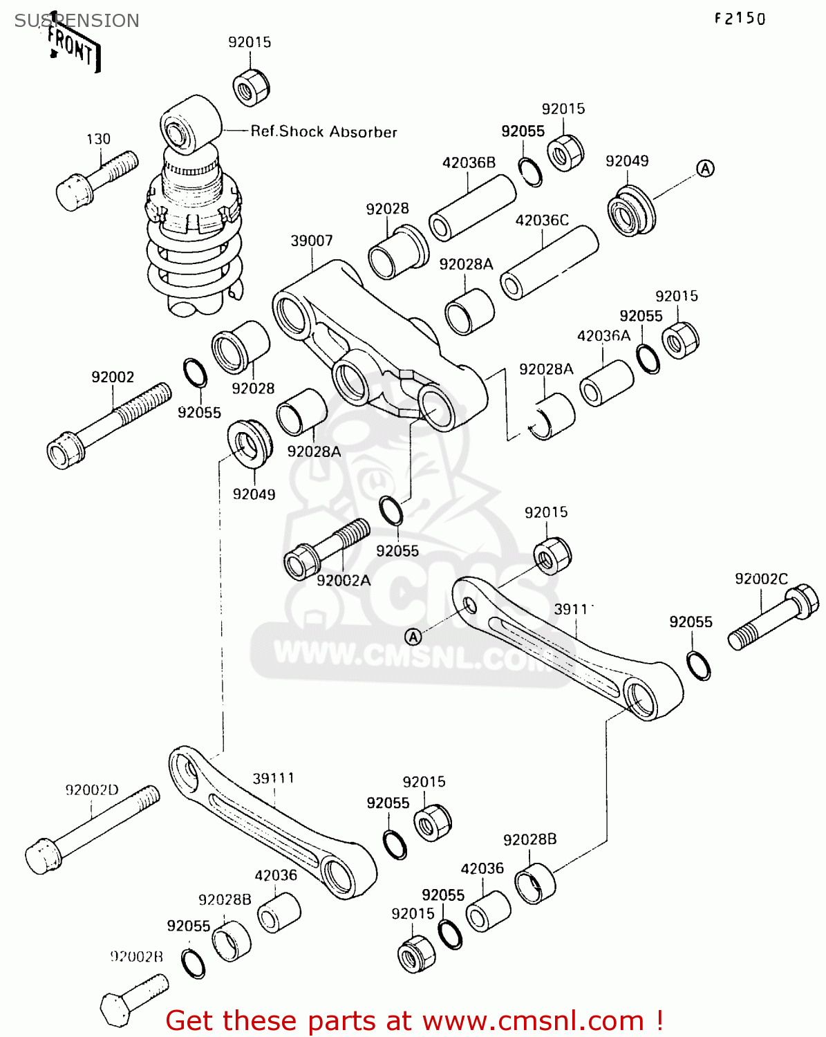 SUSPENSION EX500B3 1990 EUROPE FR GR IT NR SP