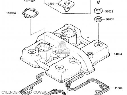 CYLINDER HEAD COVER - EX500B3 1990 EUROPE FR GR IT NR SP