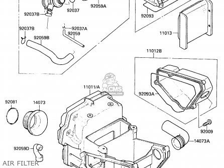 AIR FILTER - EX500B3 1990 EUROPE FR GR IT NR SP
