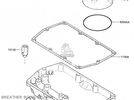 BREATHER BODY/OIL PAN - EX500B3 1990 EUROPE FR GR IT NR SP