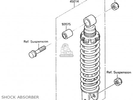 SHOCK ABSORBER - EX500B3 1990 EUROPE FR GR IT NR SP