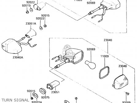 TURN SIGNAL - EX500B3 1990 EUROPE FR GR IT NR SP