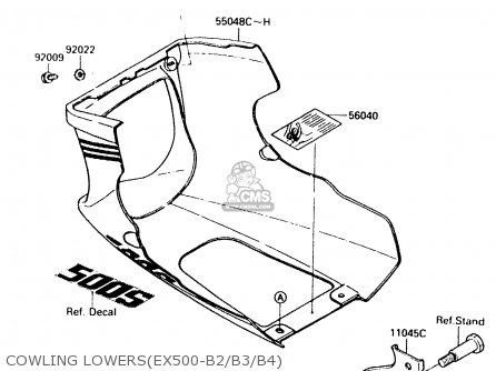 COWLING LOWERS(EX500-B2/B3/B4) - EX500B3 1990 EUROPE FR GR IT NR SP