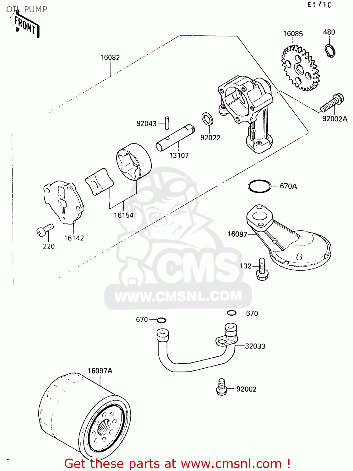 OIL PUMP EX500B4 1991 EUROPE FR GR IT NR SP