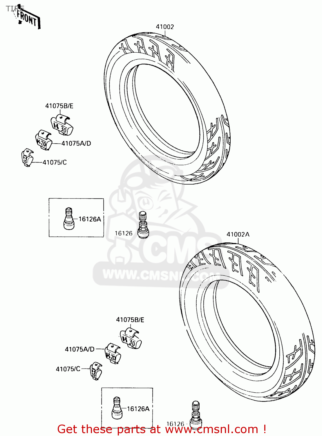 TIRE EX500B4 1991 EUROPE FR GR IT NR SP