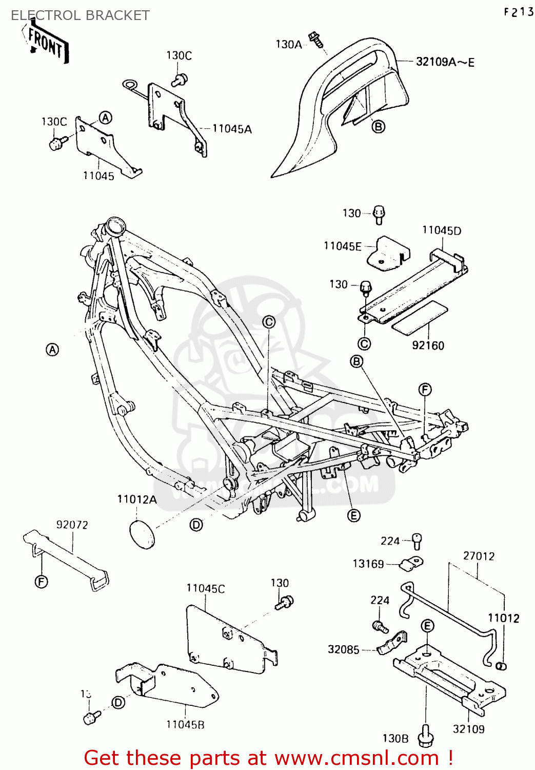 ELECTROL BRACKET EX500B4 1991 EUROPE FR GR IT NR SP