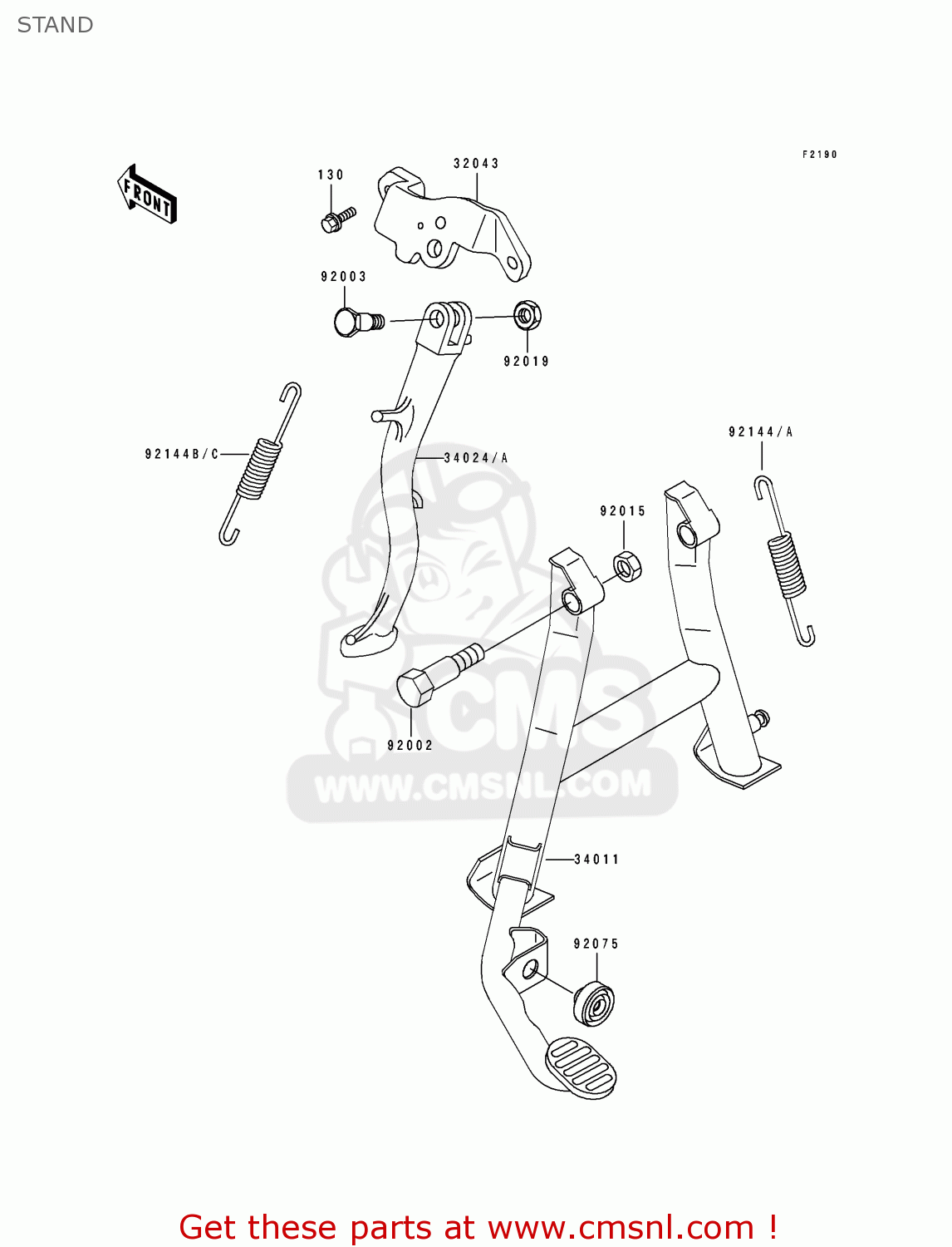 STAND EX500B5 GPZ500S 1992 EUROPE FR FG GR IT NR SP