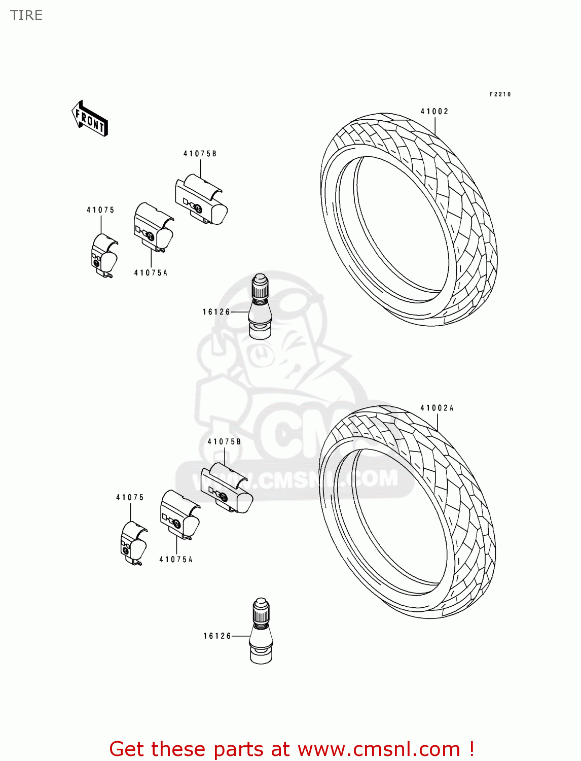 TIRE EX500B5 GPZ500S 1992 EUROPE FR FG GR IT NR SP