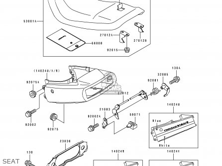 SEAT - EX500B5 GPZ500S 1992 EUROPE FR FG GR IT NR SP