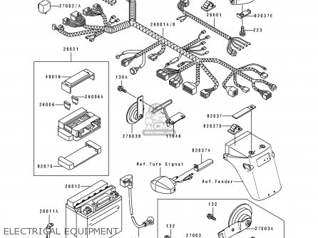 ELECTRICAL EQUIPMENT - EX500B5 GPZ500S 1992 EUROPE FR FG GR IT NR SP