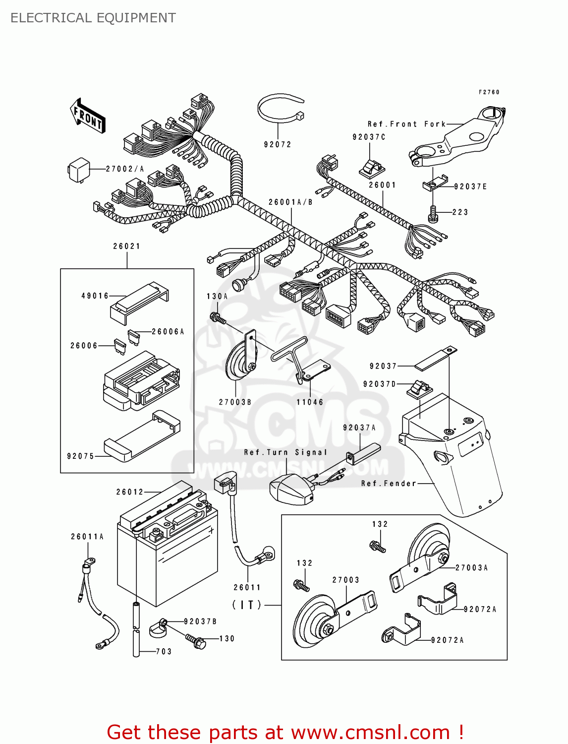 ELECTRICAL EQUIPMENT EX500B6 GPZ500S 1993 FRANCE NL FG ST