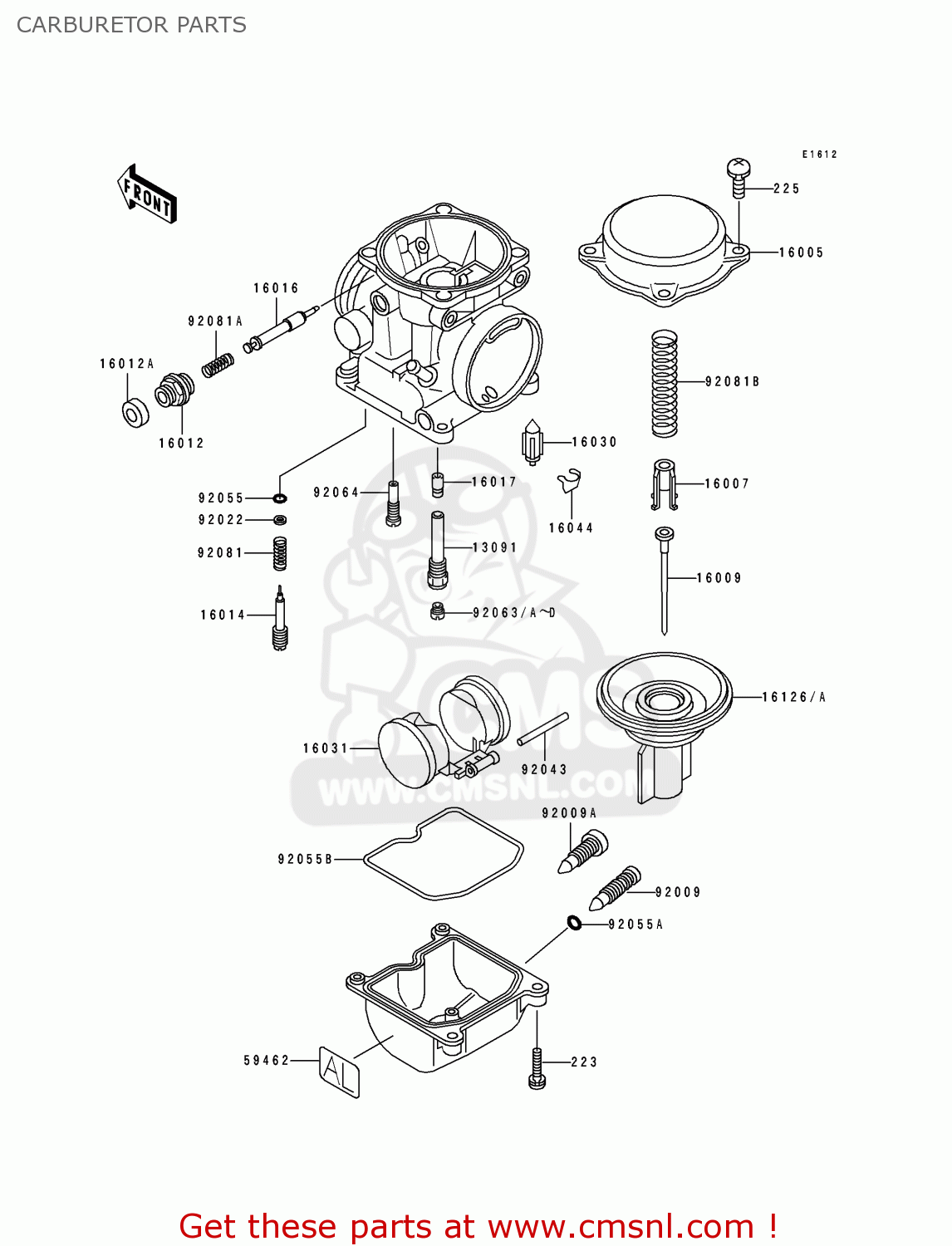CARBURETOR PARTS EX500C1 GPZ500S 1992 AUSTRIA