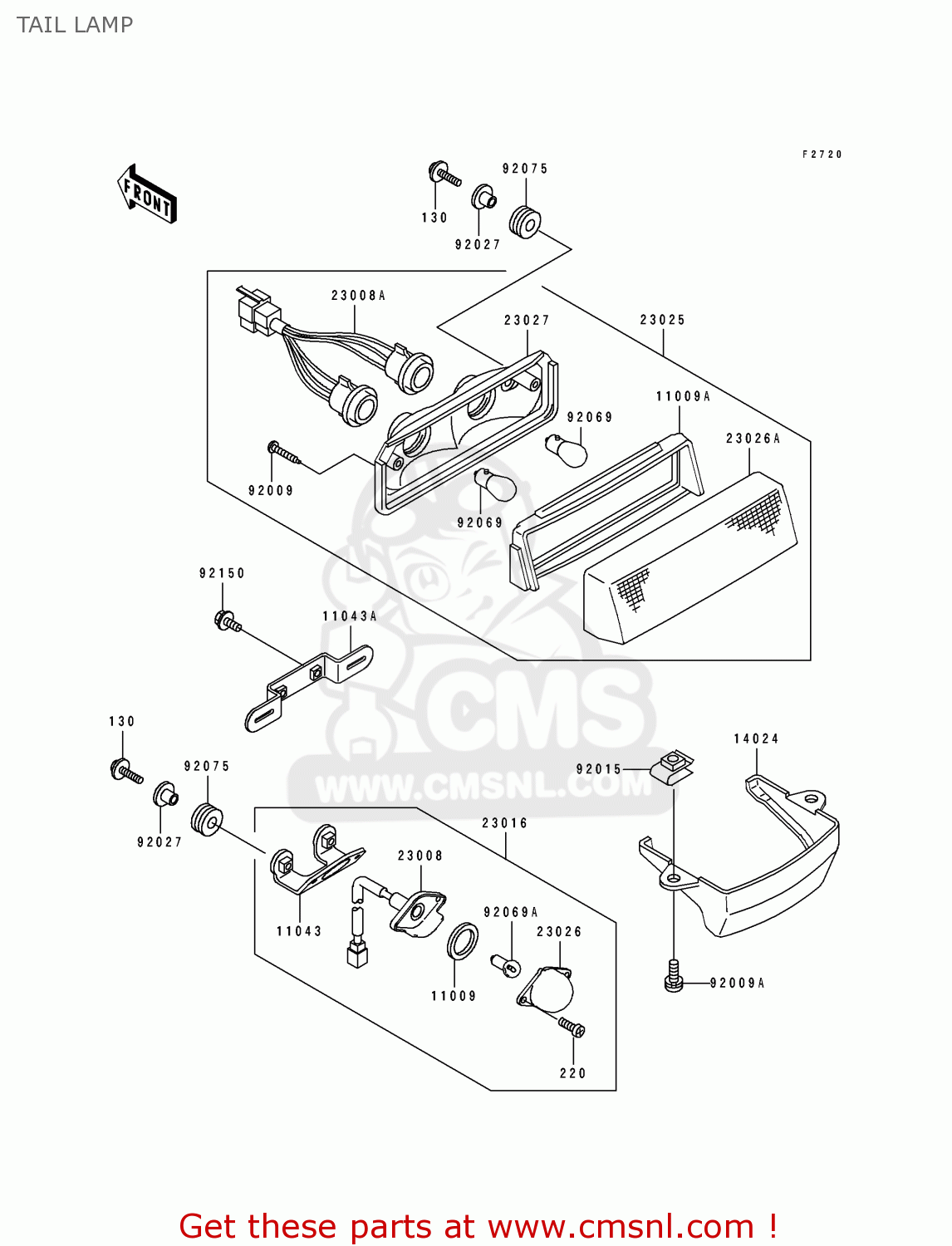 TAIL LAMP EX500C1 GPZ500S 1992 AUSTRIA