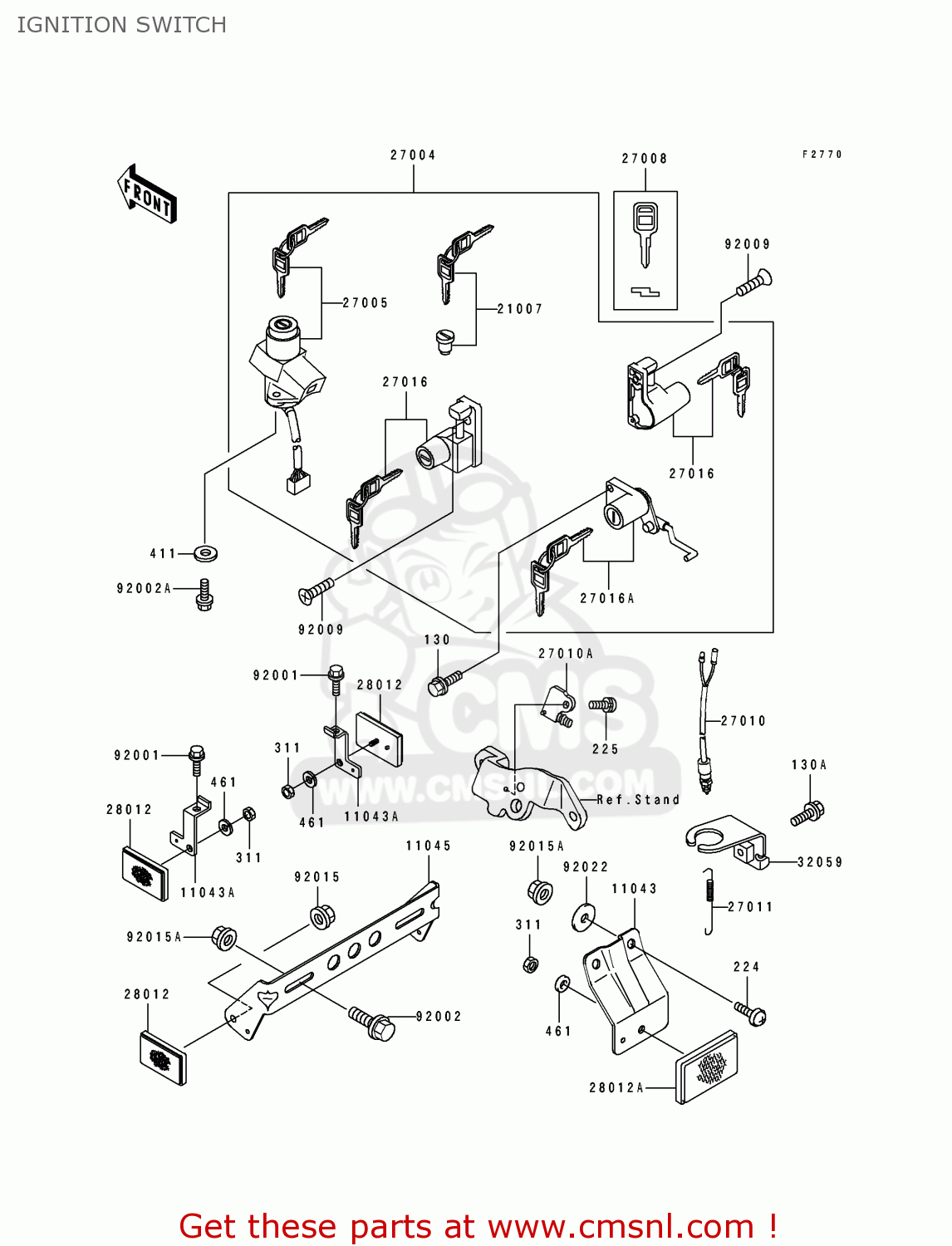 IGNITION SWITCH EX500C1 GPZ500S 1992 AUSTRIA