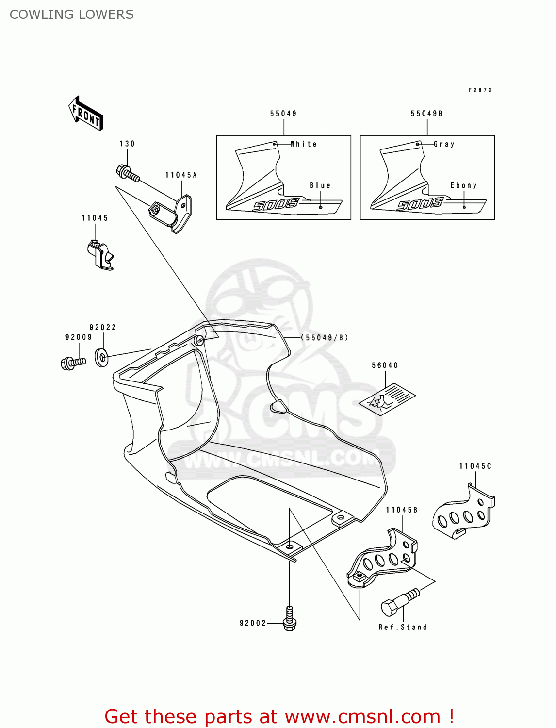 COWLING LOWERS EX500C1 GPZ500S 1992 AUSTRIA