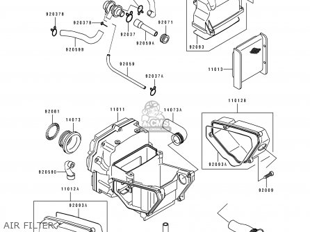 AIR FILTER - EX500C1 GPZ500S 1992 AUSTRIA