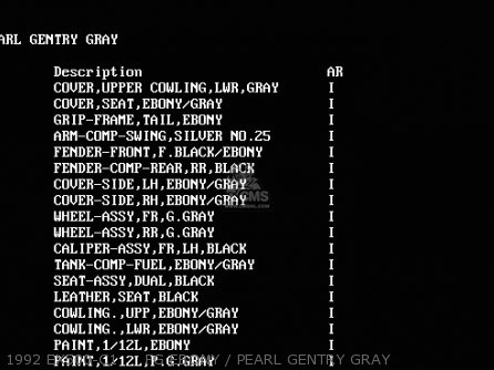 1992 EX500-C1     FG EBONY / PEARL GENTRY GRAY - EX500C1 GPZ500S 1992 AUSTRIA