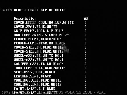 1992 EX500-C1     S3 LUMINOUS POLARIS BLUE / PEARL ALPINE WH - EX500C1 GPZ500S 1992 AUSTRIA