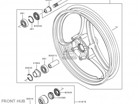 FRONT HUB - EX500C1 GPZ500S 1992 AUSTRIA