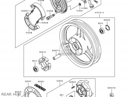 REAR HUB - EX500C1 GPZ500S 1992 AUSTRIA