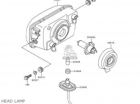 HEAD LAMP - EX500C1 GPZ500S 1992 AUSTRIA