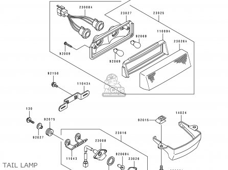 TAIL LAMP - EX500C1 GPZ500S 1992 AUSTRIA