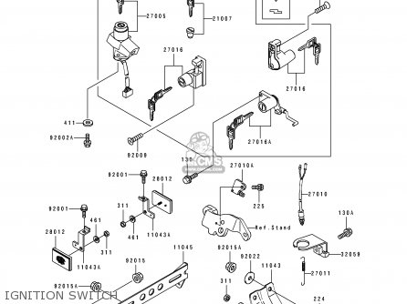 IGNITION SWITCH - EX500C1 GPZ500S 1992 AUSTRIA