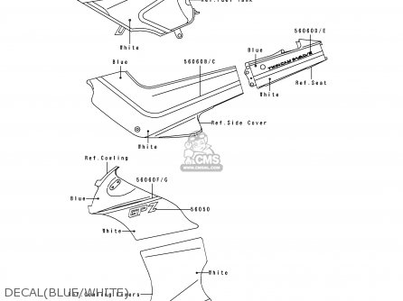 DECAL(BLUE/WHITE) - EX500C1 GPZ500S 1992 AUSTRIA