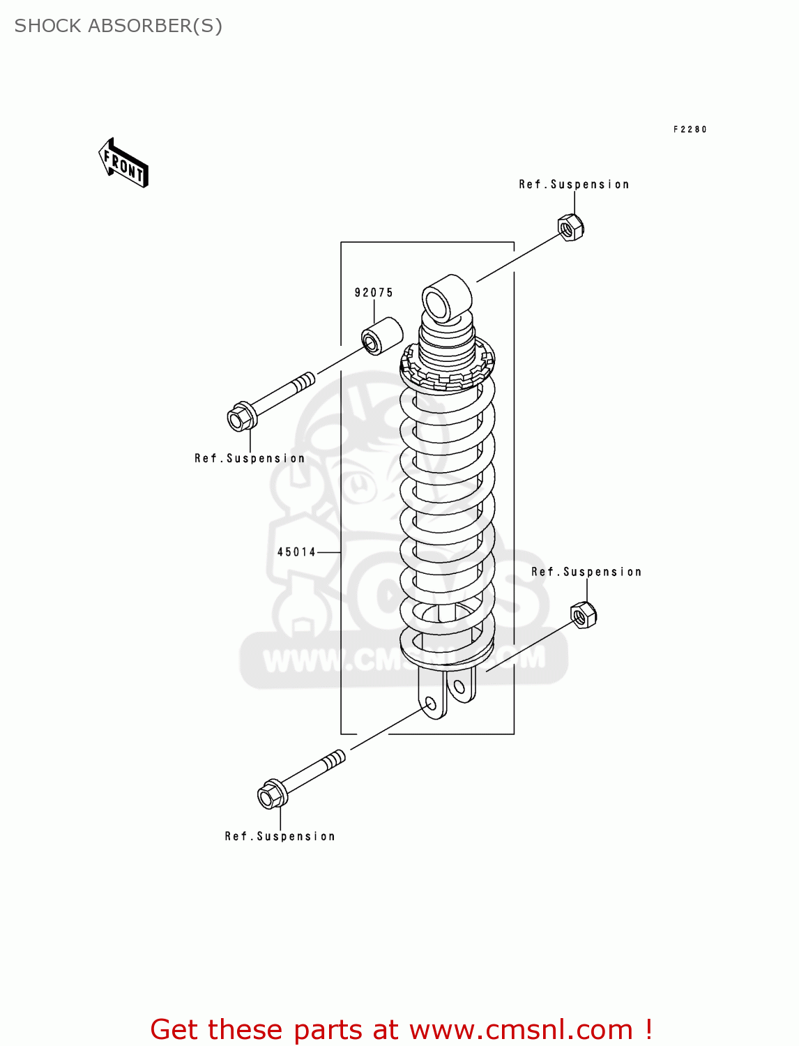 SHOCK ABSORBER(S) EX500D1 GPZ500S 1994 UNITED KINGDOM SD