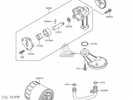 OIL PUMP - EX500D1 GPZ500S 1994 UNITED KINGDOM SD